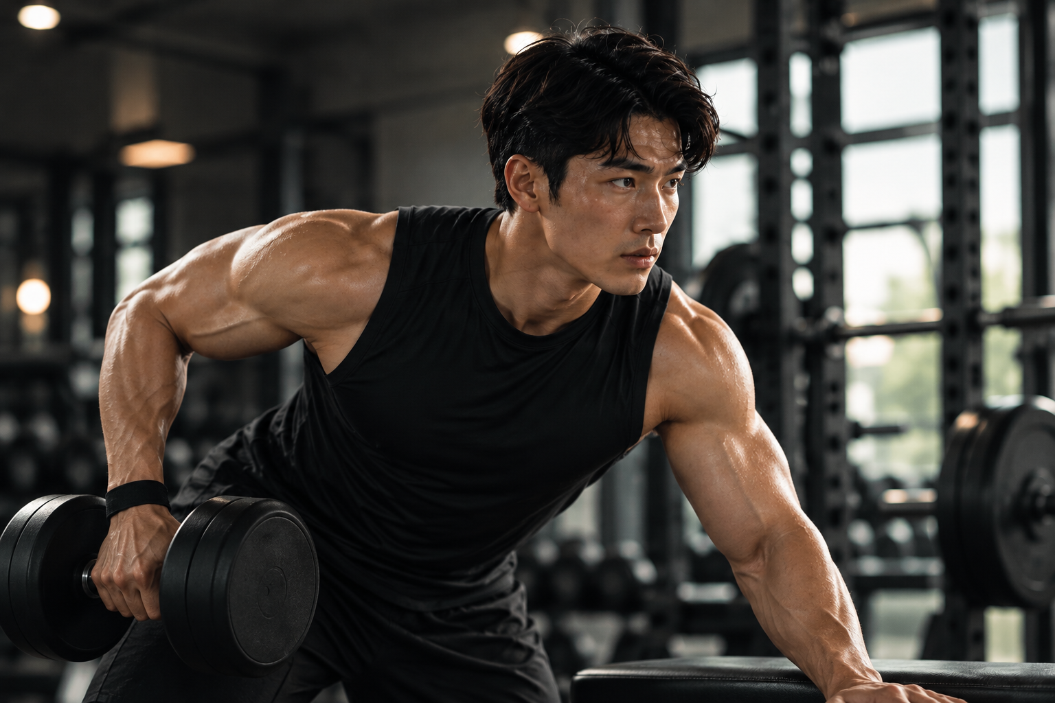 Focused strength training session