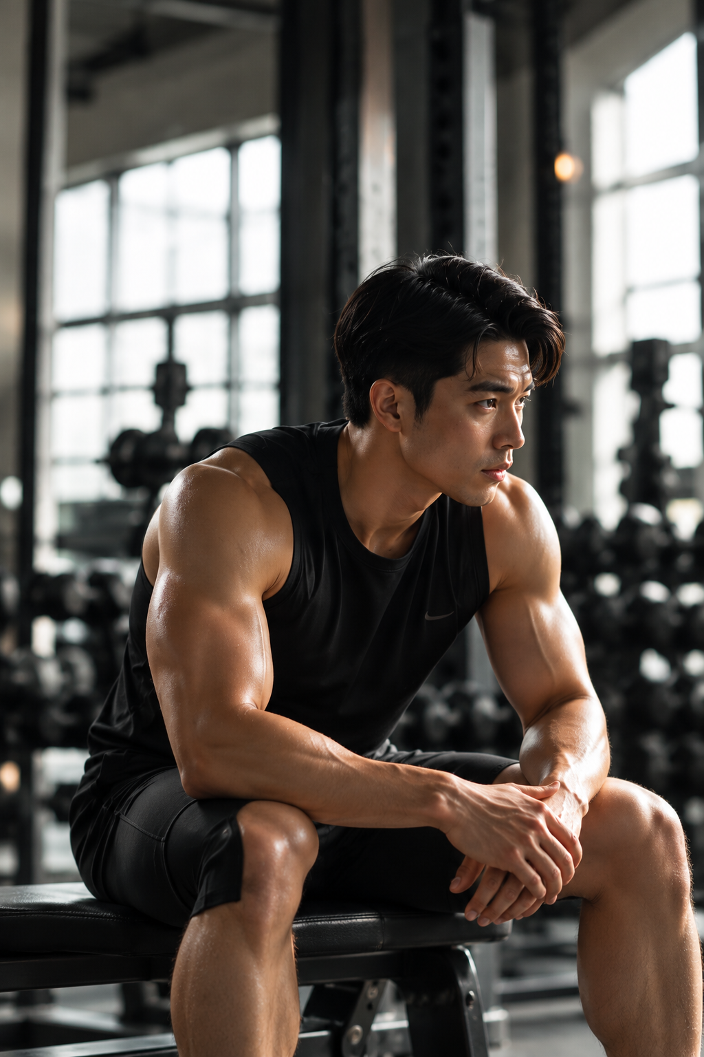 Athlete reflecting after a workout